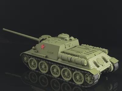1:35 Scale SU-100 Tank Destroyer T34 Modular Kit