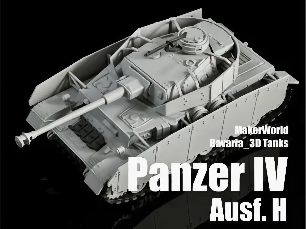 1:35 Scale Panzer IV Tank Ausf.H with side skirts