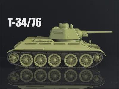 1:35 Scale T‑34 Tank Magnetic Modular Platform