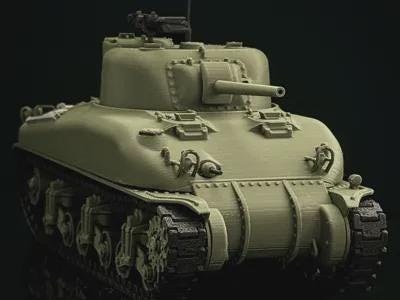 1:35 Scale Sherman M4A1 Medium Tank United States Army