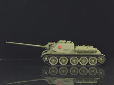 1:35 Scale SU-100 Tank Destroyer T34 Modular Kit