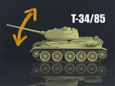 1:35 Scale T‑34 Tank Magnetic Modular Platform