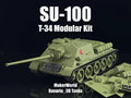 1:35 Scale SU-100 Tank Destroyer T34 Modular Kit