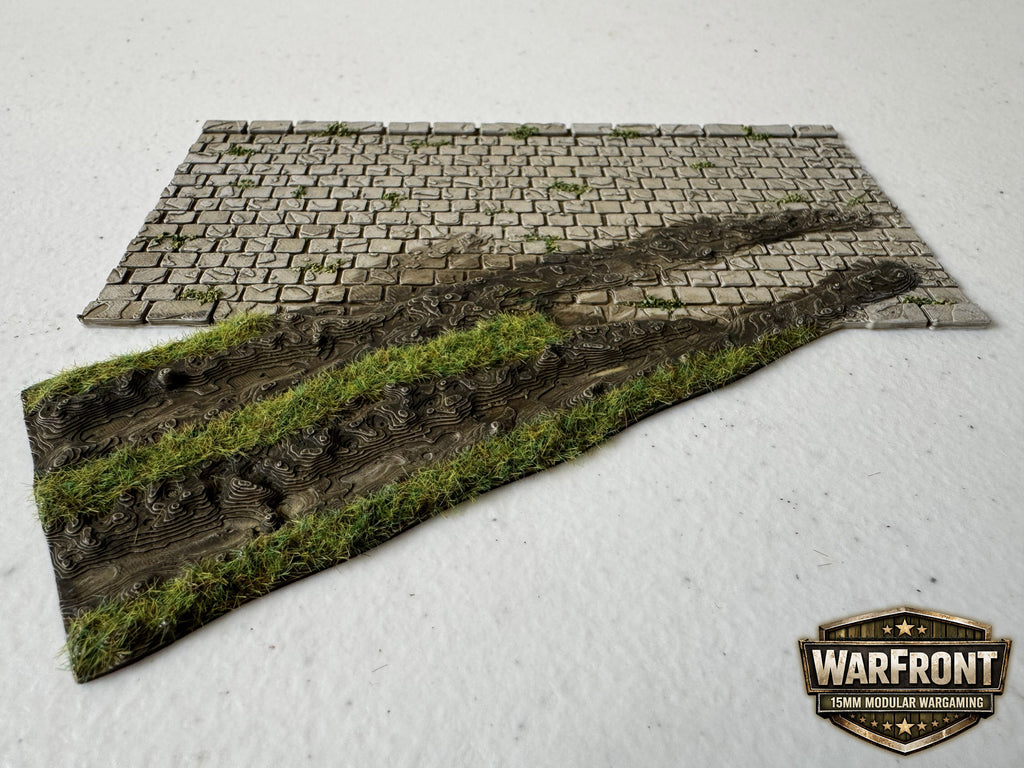 WarFront Cobbled Roads Left Hand Dirt Connector