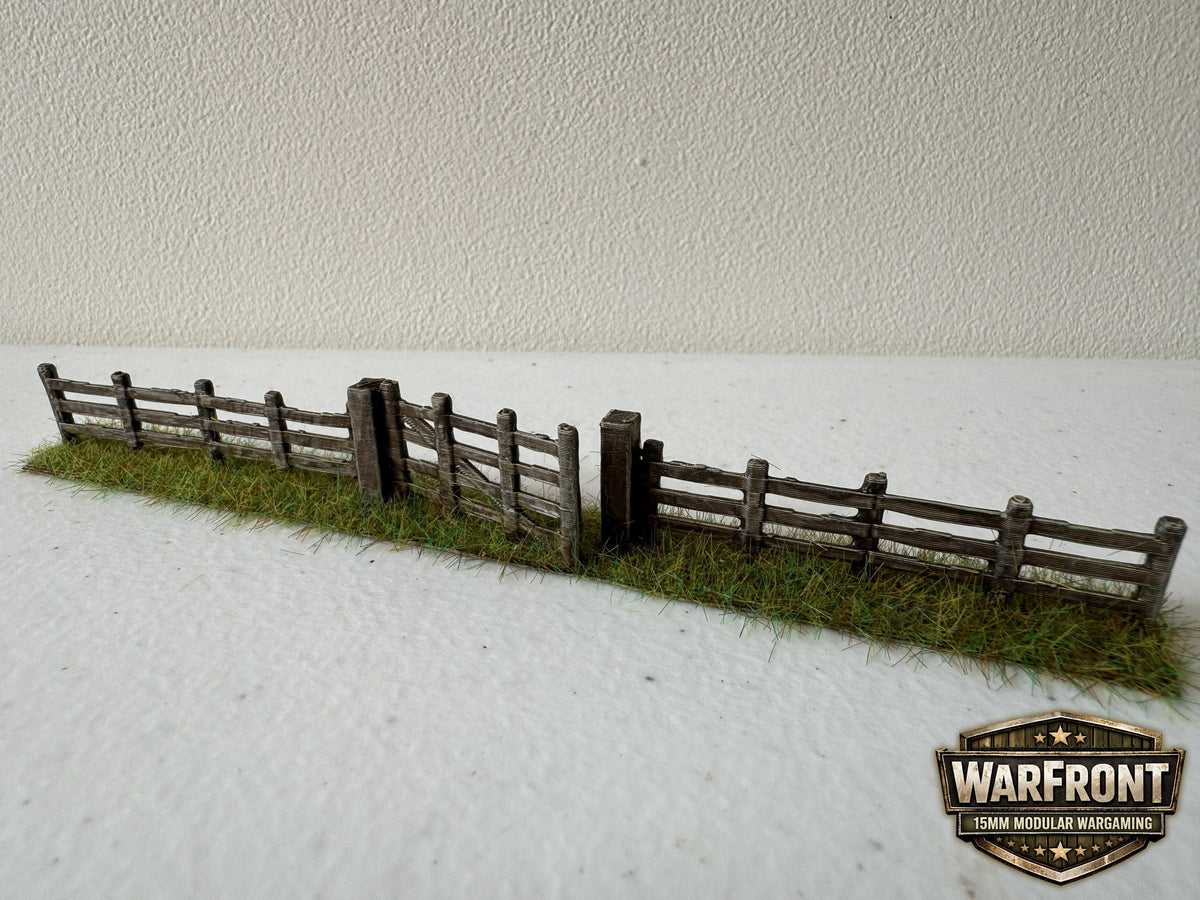 WarFront Fence 15cm Straight with a Gate