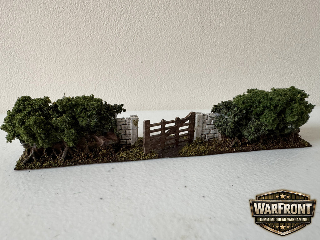 WarFront Bocage 15cm Straight with a Gate