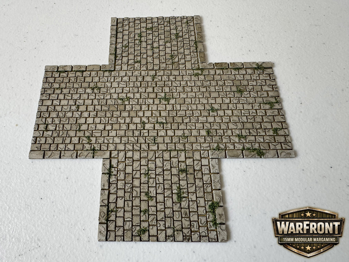 WarFront Cobbled Roads Cross-Intersection