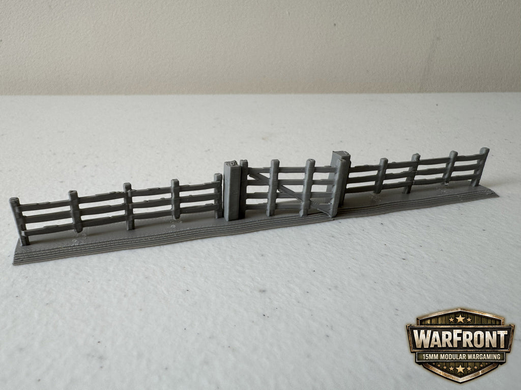 WarFront Fence 15cm Straight with a Gate