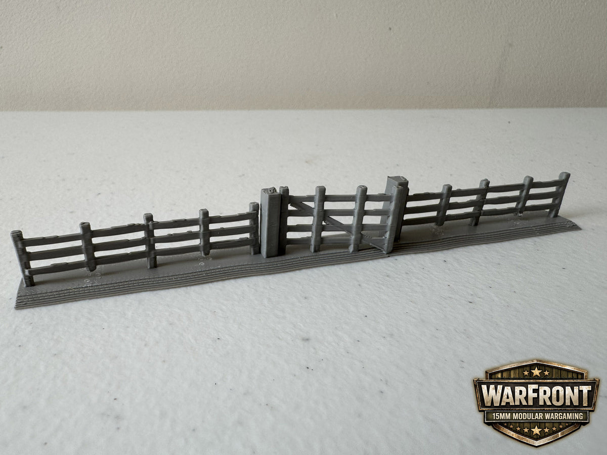 WarFront Fence 15cm Straight with a Gate