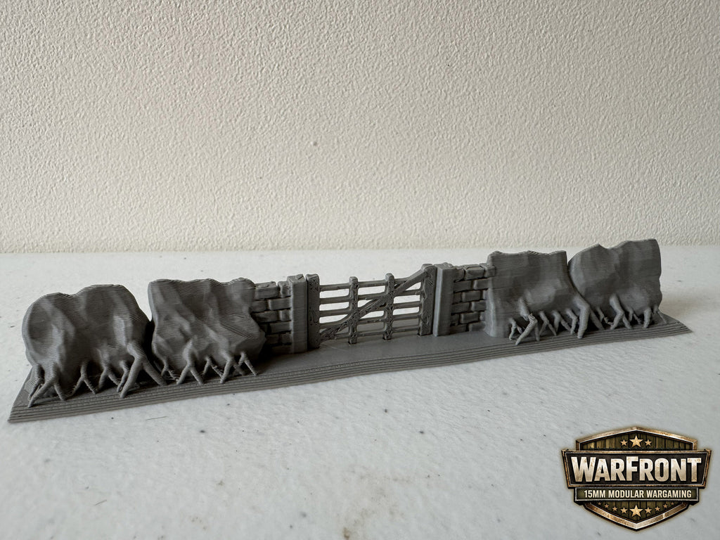 WarFront Bocage 15cm Straight with a Gate