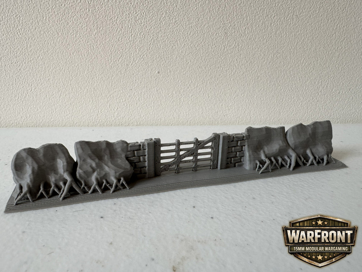 WarFront Bocage 15cm Straight with a Gate