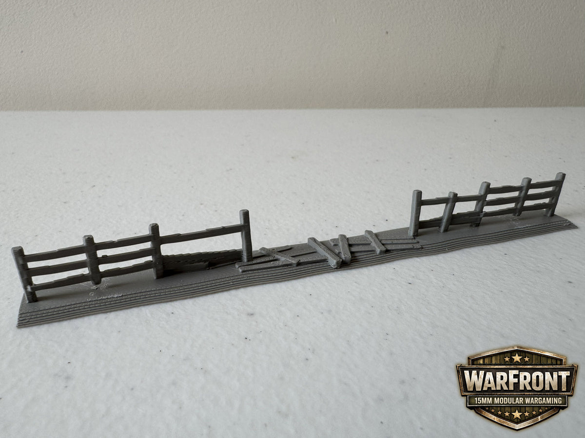 WarFront Fence 15cm Ruined Straight