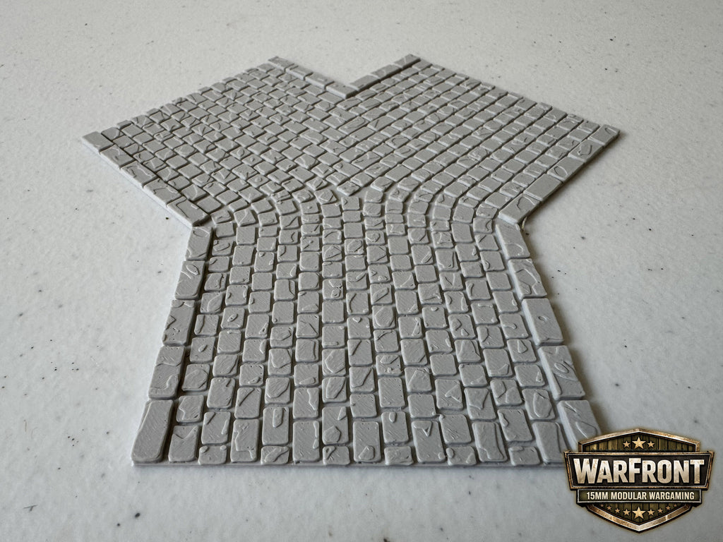 WarFront Cobbled Roads Y-Intersection