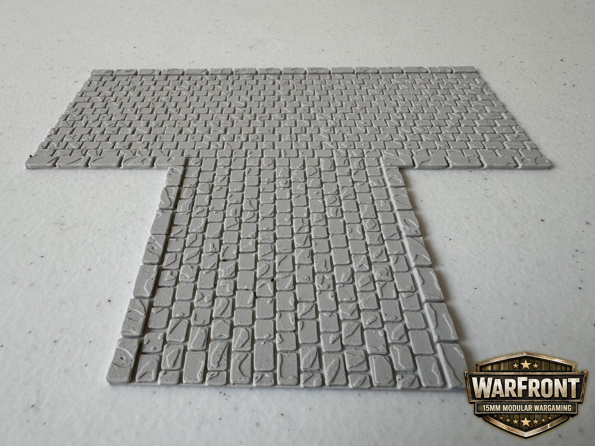 WarFront Cobbled Roads T-Intersection