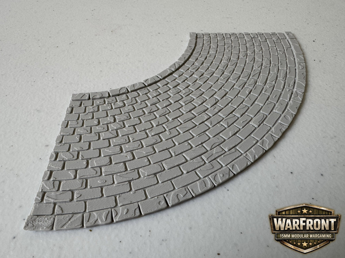 WarFront Cobbled Roads 90º Corner