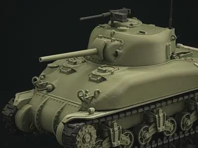 1:35 Scale Sherman M4A1 Medium Tank United States Army