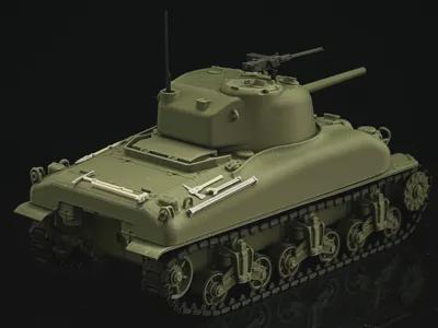 1:35 Scale Sherman M4A1 Medium Tank United States Army